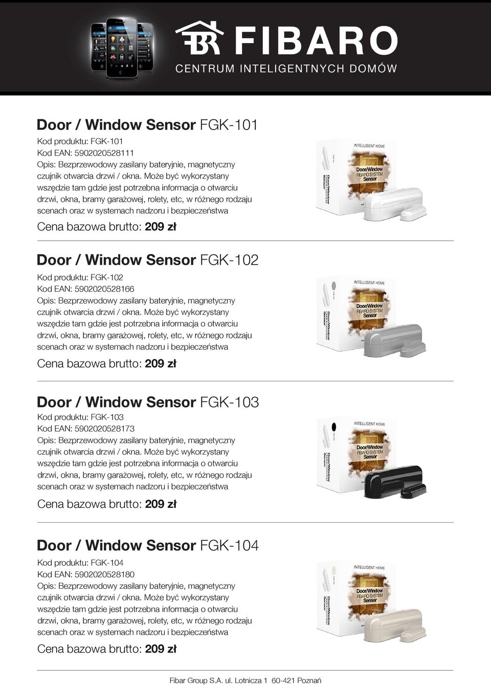 Door / Window Sensor FGK-103 Kod produktu: FGK-103 Kod EAN: 5902020528173