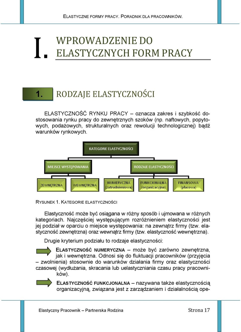 KATEGORIE ELASTYCZNOŚCI Elastyczność może być osiągana w różny sposób i ujmowana w różnych kategoriach.