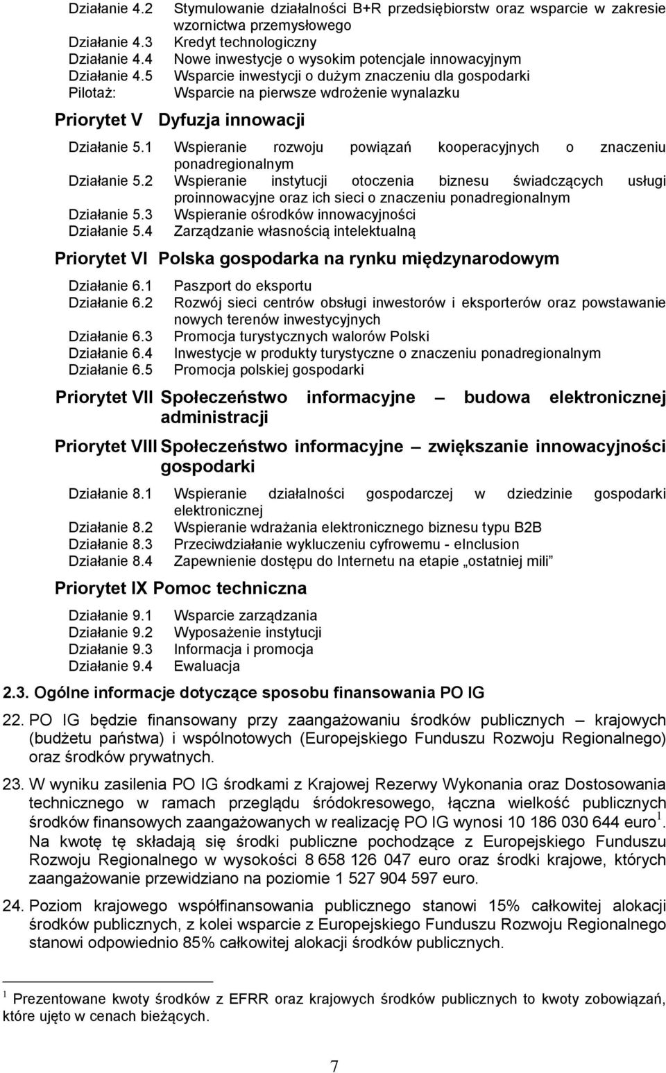 o dużym znaczeniu dla gospodarki Wsparcie na pierwsze wdrożenie wynalazku Priorytet V Dyfuzja innowacji Działanie 5.