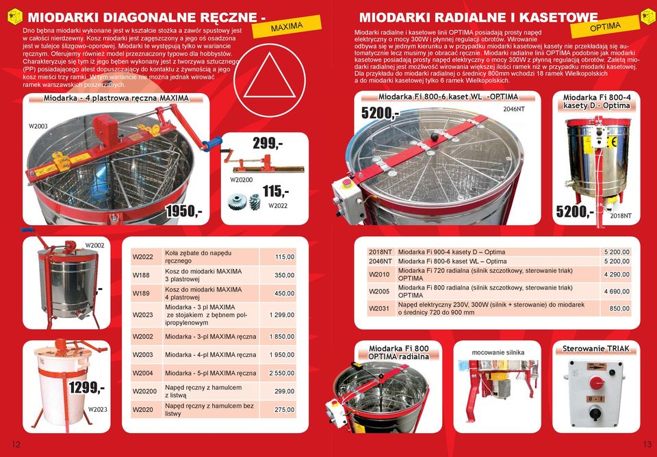Charakteryzuje się tym iż jego bęben wykonany jest z tworzywa sztucznego (PP) posiadającego atest dopuszczający do kontaktu z żywnością a jego kosz mieści trzy ramki.