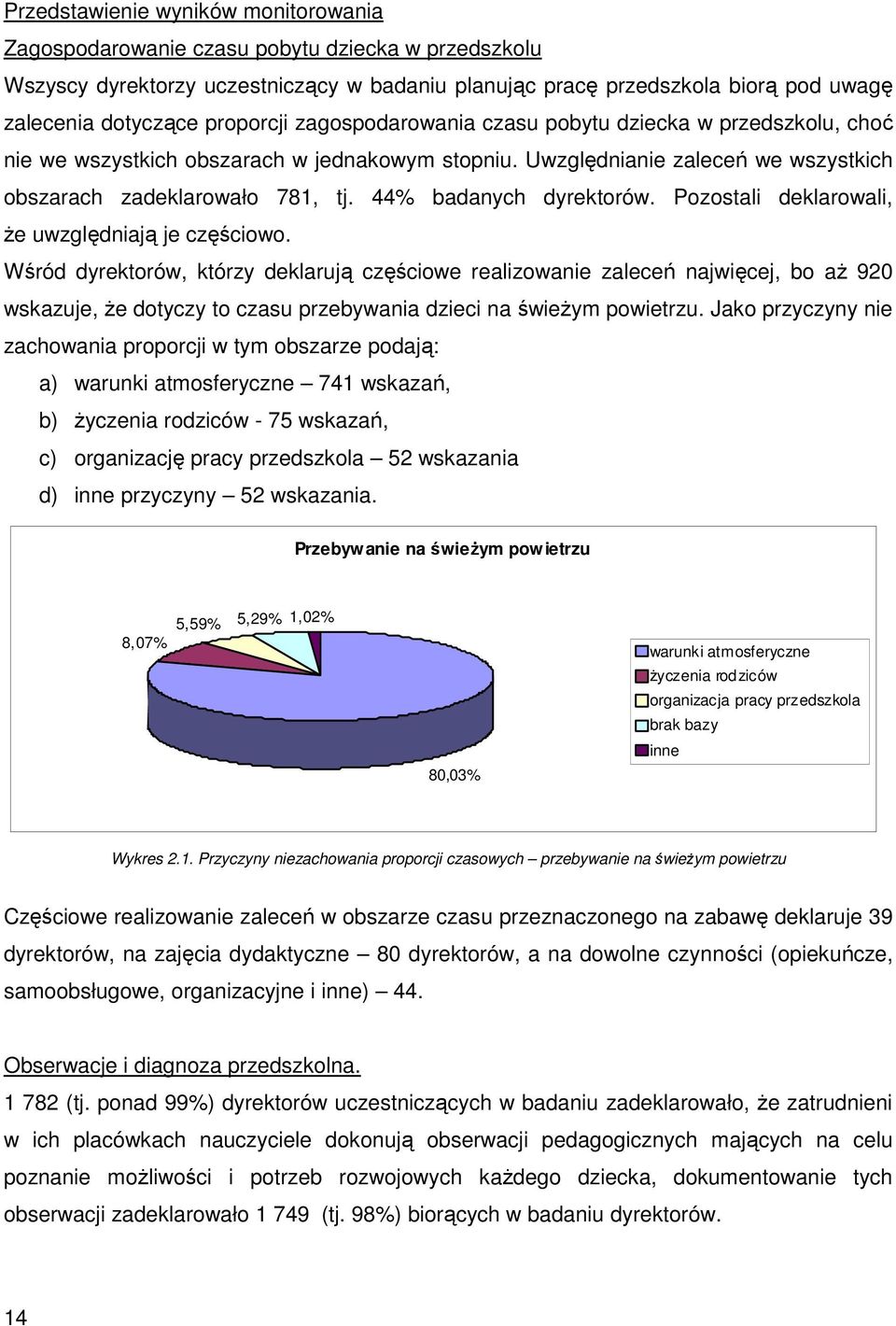 44% badanych dyrektorów. Pozostali deklarowali, Ŝe uwzględniają je częściowo.