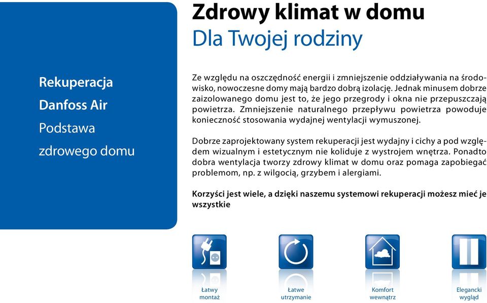 Zmniejszenie naturalnego przepływu powietrza powoduje konieczność stosowania wydajnej wentylacji wymuszonej.