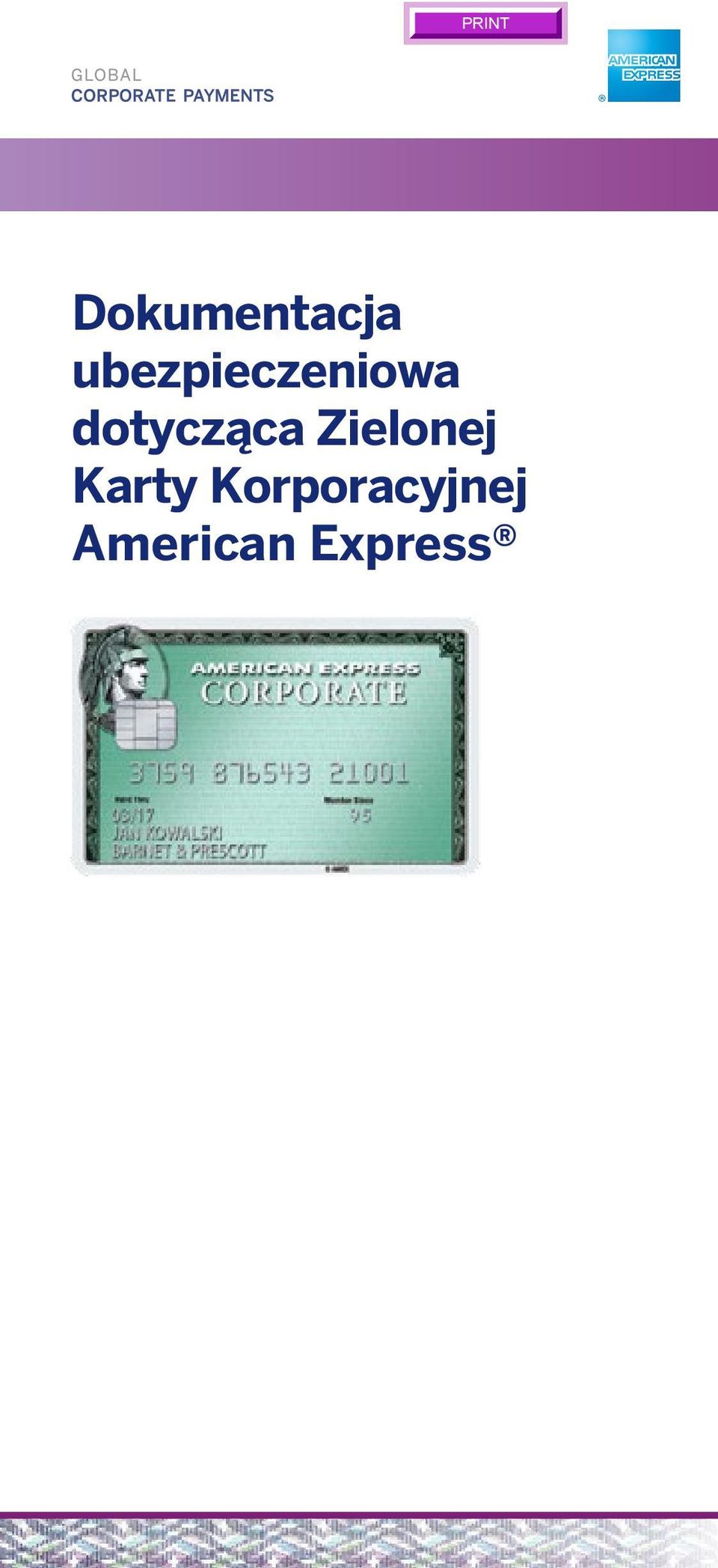 dotycząca Zielonej Green Card Corporate Karty