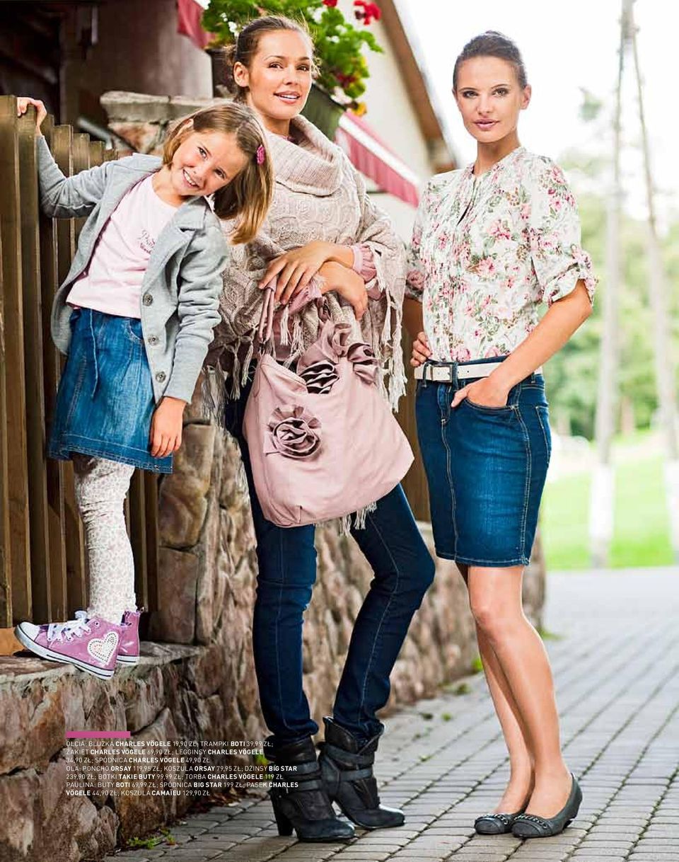 79,95 zł; dżinsy big star 239,90 zł; botki takie buty 99,99 zł; torba charles vögele 119 zł paulina: buty boti