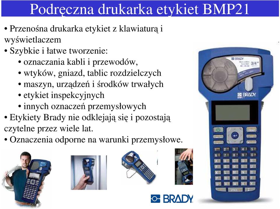 maszyn, urządzeń i środków trwałych etykiet inspekcyjnych innych oznaczeń przemysłowych