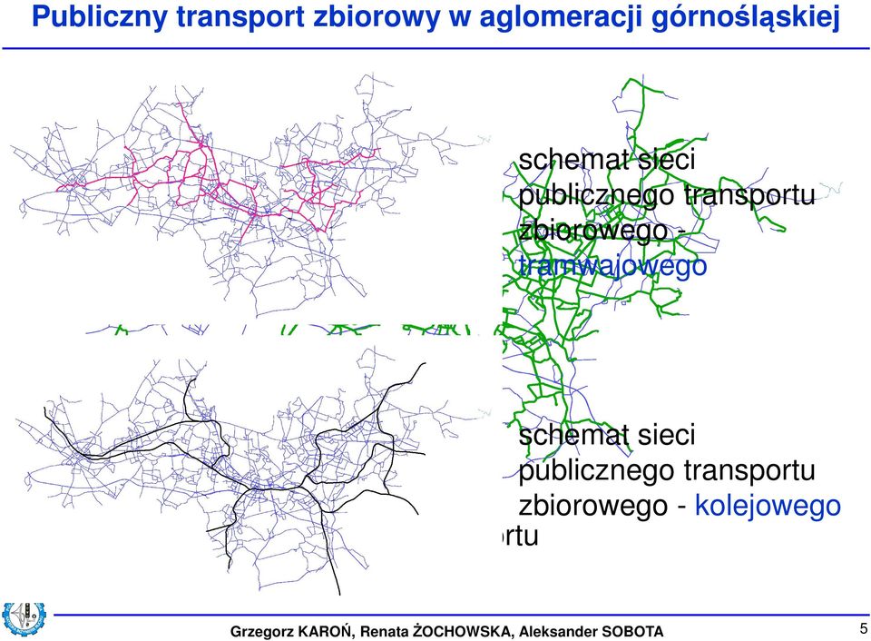 transportu zbiorowego - kolejowego schemat sieci publicznego transportu