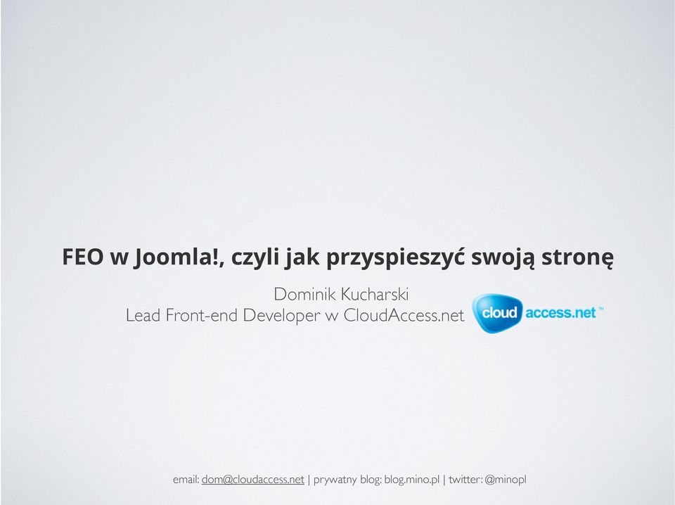 Kucharski Lead Front-end Developer w