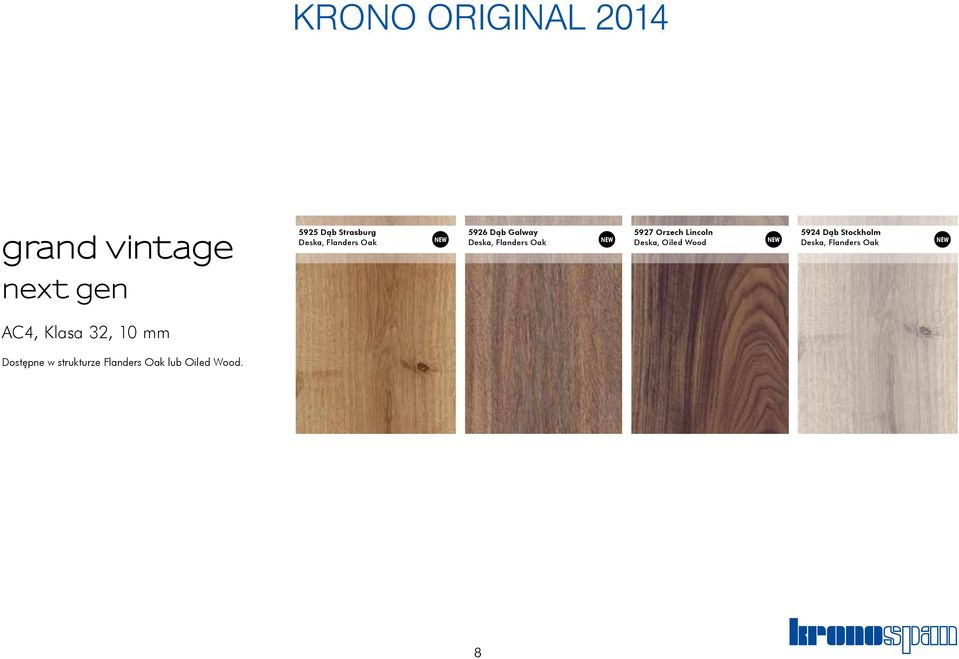 Wood 5924 Dąb Stockholm Deska, Flanders Oak next gen AC4,