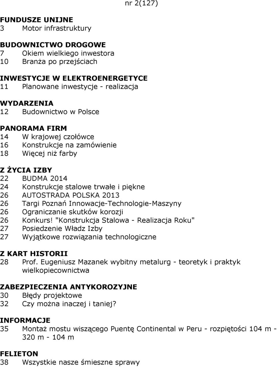 Innowacje-Technologie-Maszyny 26 Ograniczanie skutków korozji 26 Konkurs!