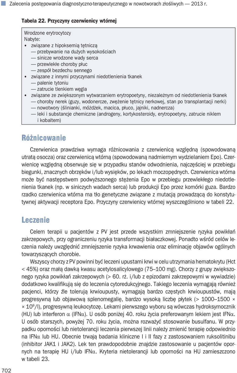 sennego związane z innymi przyczynami niedotlenienia tkanek palenie tytoniu zatrucie tlenkiem węgla związane ze zwiększonym wytwarzaniem erytropoetyny, niezależnym od niedotlenienia tkanek choroby