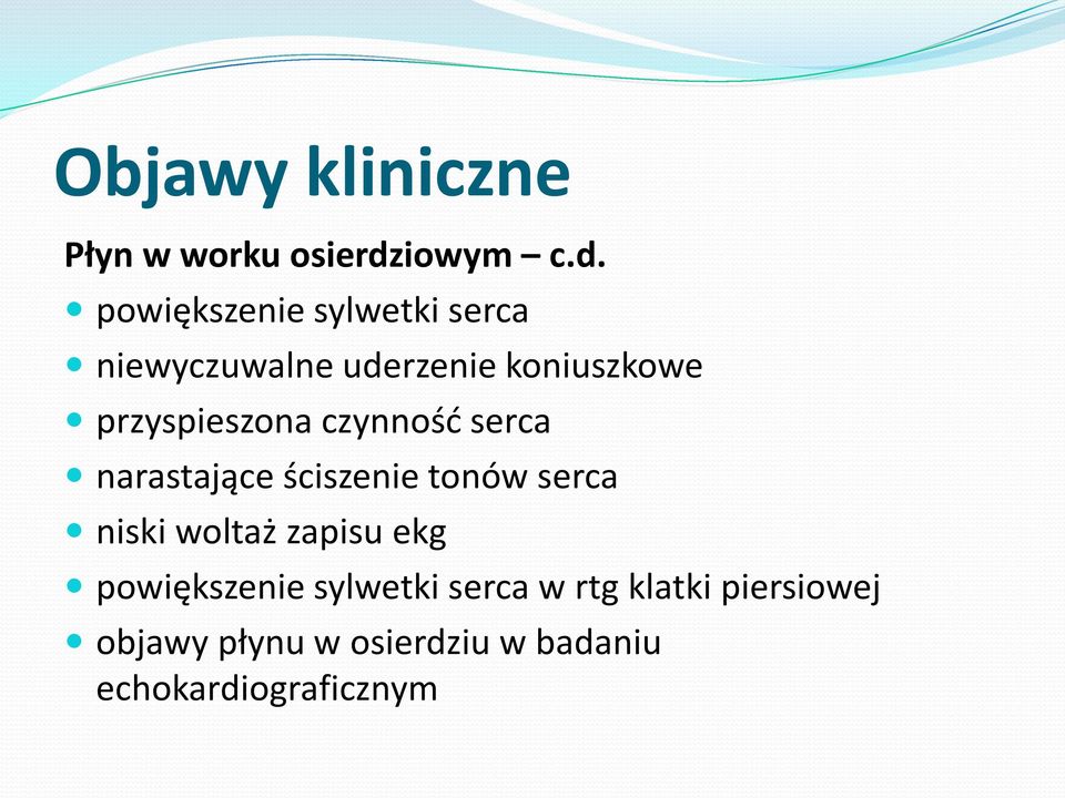 powiększenie sylwetki serca niewyczuwalne uderzenie koniuszkowe