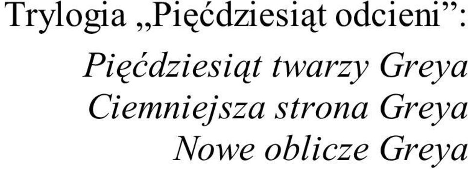 Pięćdziesiąt twarzy Greya