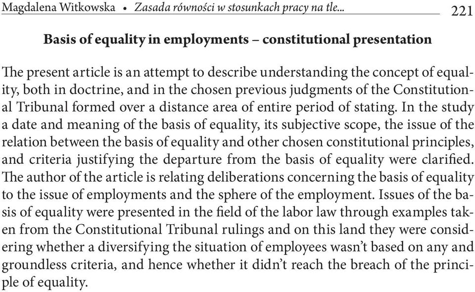 judgments of the Constitutional Tribunal formed over a distance area of entire period of stating.