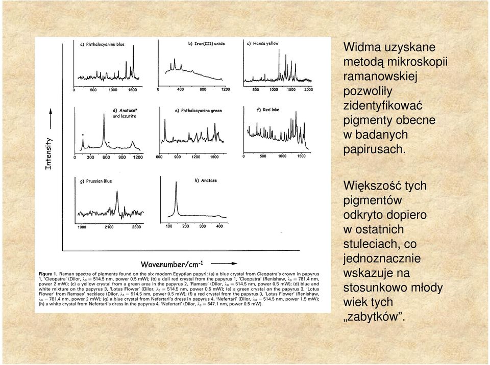 Większość tych pigmentów odkryto dopiero w ostatnich