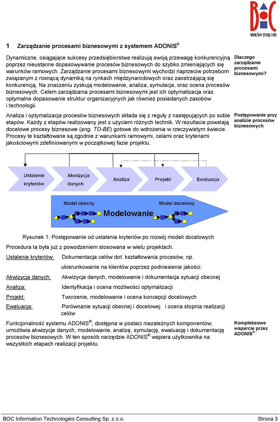 Na znaczeniu zyskują modelowanie, analiza, symulacja, oraz ocena procesów biznesowych.