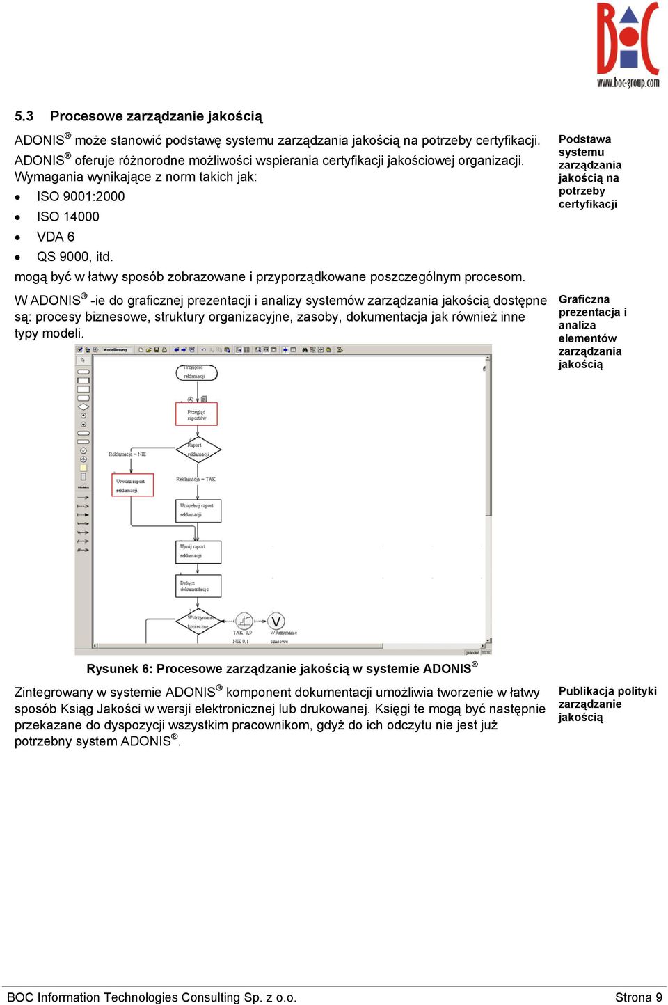 mogą być w łatwy sposób zobrazowane i przyporządkowane poszczególnym procesom.