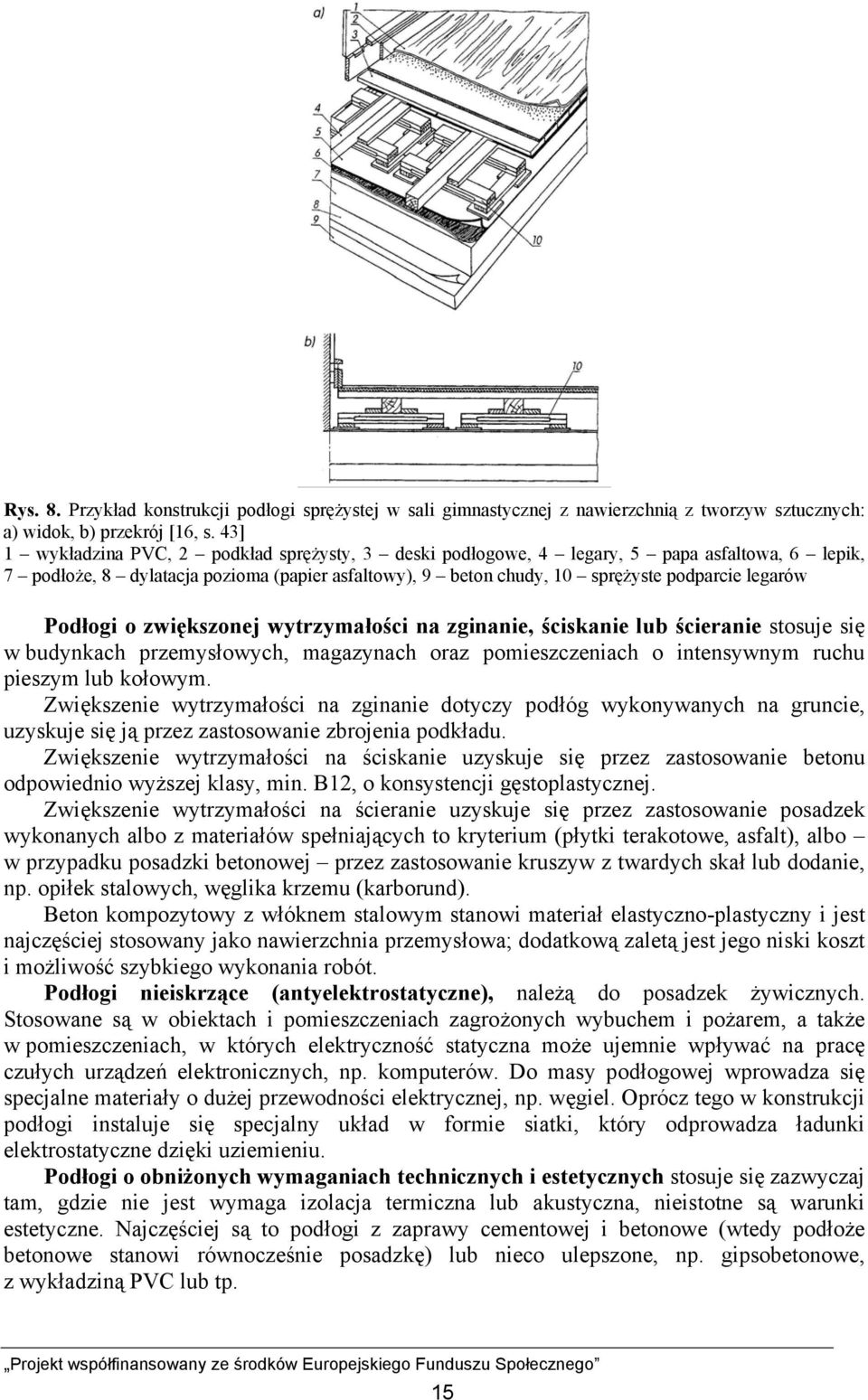 Podłogi o zwiększonej wytrzymałości na zginanie, ściskanie lub ścieranie stosuje się w budynkach przemysłowych, magazynach oraz pomieszczeniach o intensywnym ruchu pieszym lub kołowym.