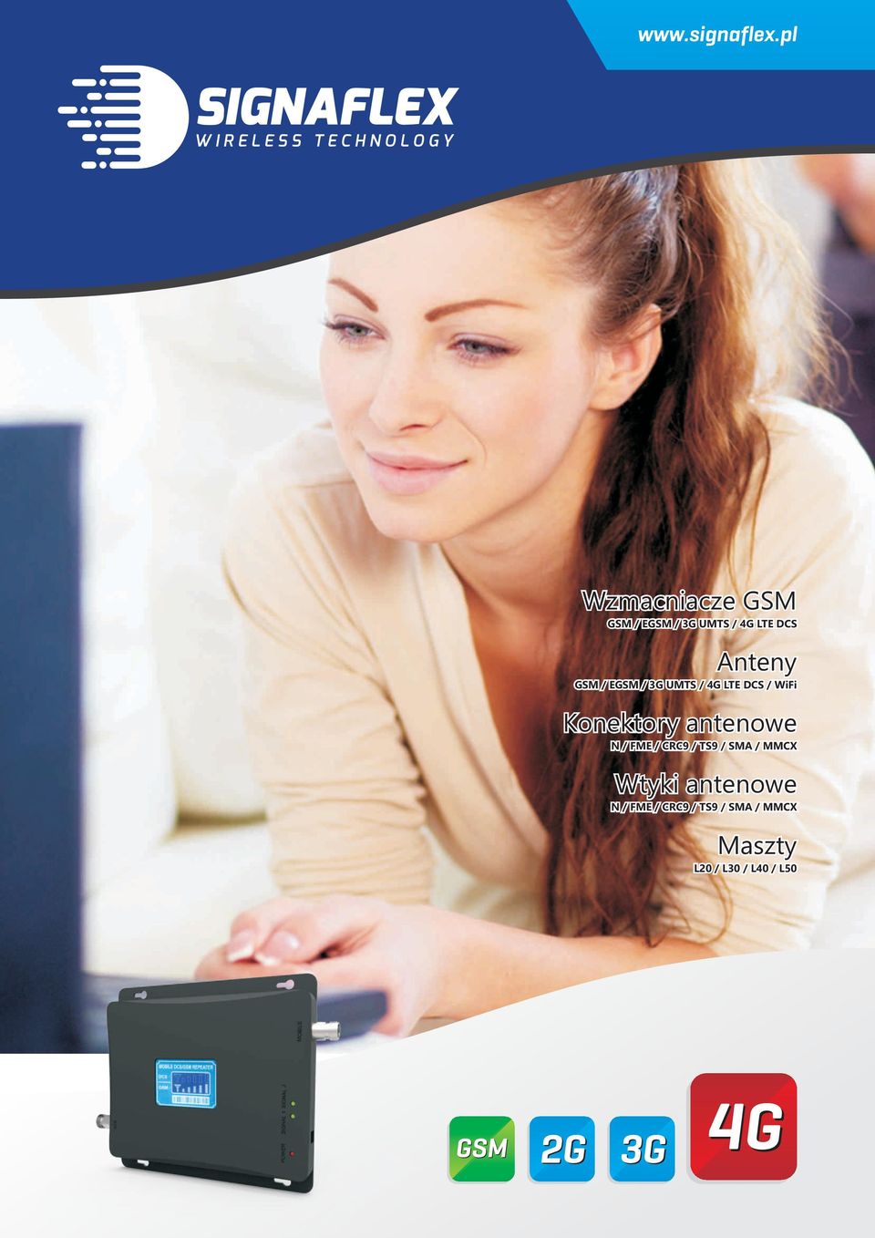 Anteny GSM / EGSM / 3G UMTS / 4G LTE DCS / WiFi Konektory antenowe