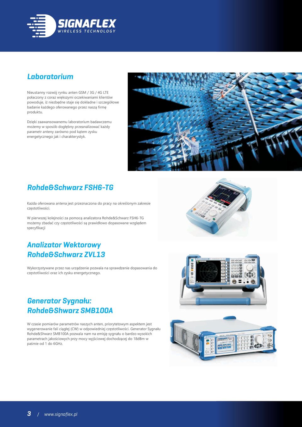 Rohde&Schwarz FSH6-TG Ka da oferowana antena jest przeznaczona do pracy na okreœlonym zakresie czêstotliwoœci.