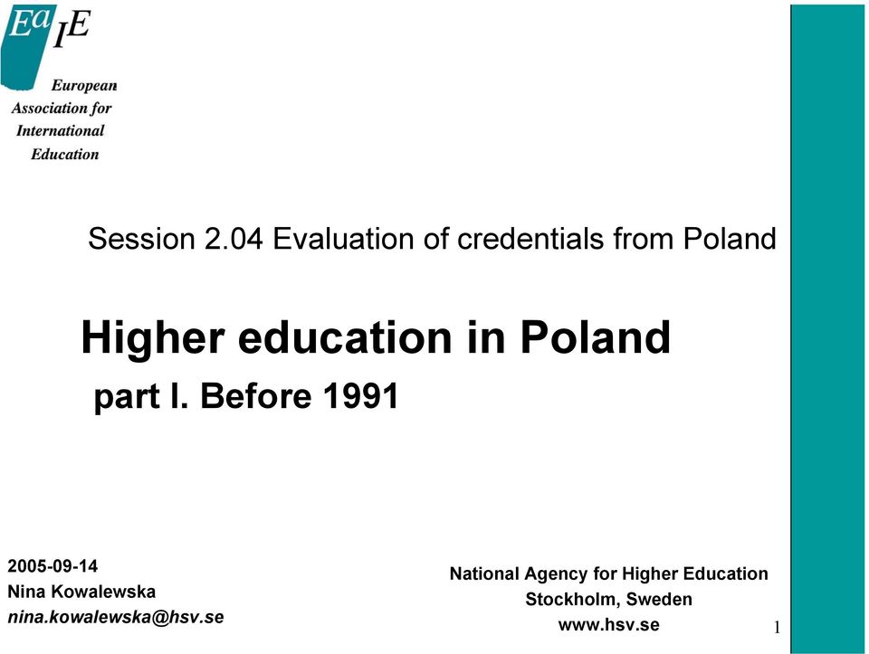 education in Poland part I.