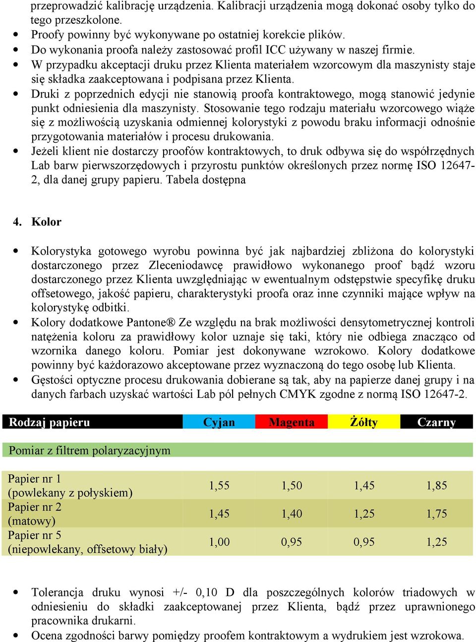 W przypadku akceptacji druku przez Klienta materiałem wzorcowym dla maszynisty staje się składka zaakceptowana i podpisana przez Klienta.