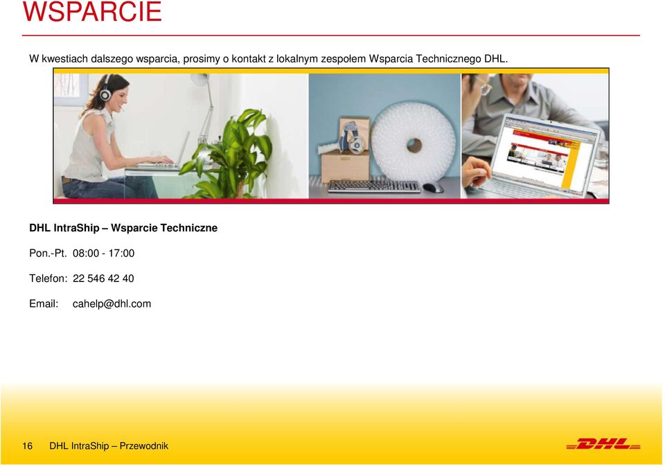 DHL IntraShip Wsparcie Techniczne Pon.-Pt.