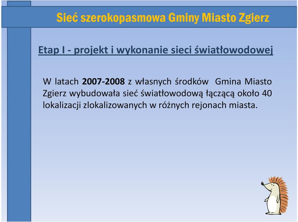 Zgierz wybudowała sieć światłowodową łączącą około