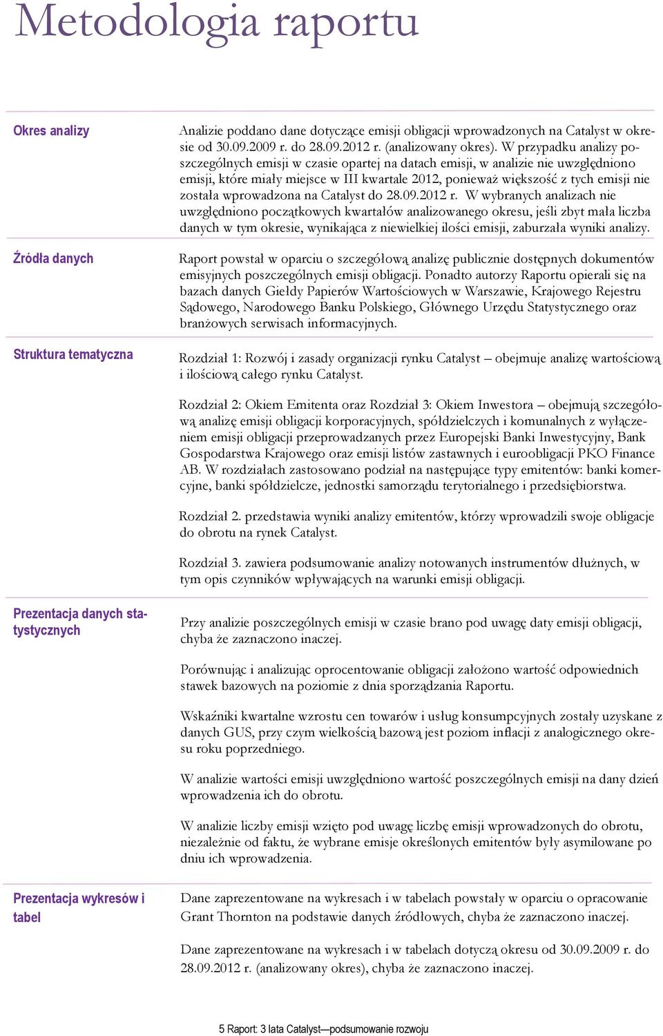 W przypadku analizy poszczególnych emisji w czasie opartej na datach emisji, w analizie nie uwzględniono emisji, które miały miejsce w III kwartale 2012, ponieważ większość z tych emisji nie została