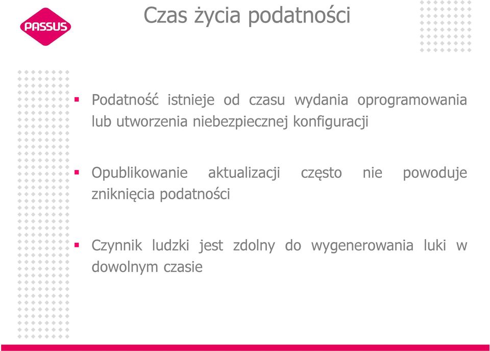 Opublikowanie aktualizacji często nie powoduje zniknięcia