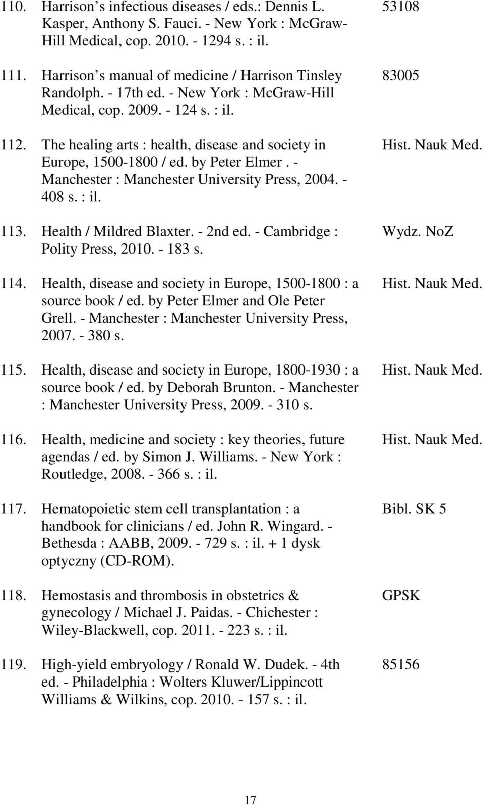 The healing arts : health, disease and society in Europe, 1500-1800 / ed. by Peter Elmer. - Manchester : Manchester University Press, 2004. - 408 s. : il. 113. Health / Mildred Blaxter. - 2nd ed.