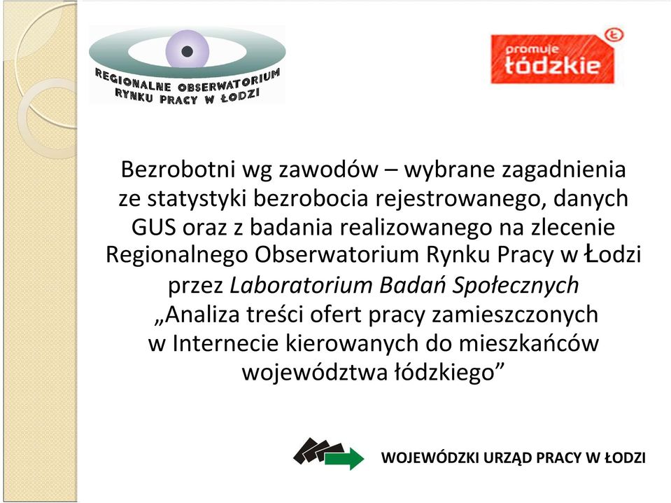 Pracy w Łodzi przez Laboratorium BadańSpołecznych Analiza treści ofert pracy