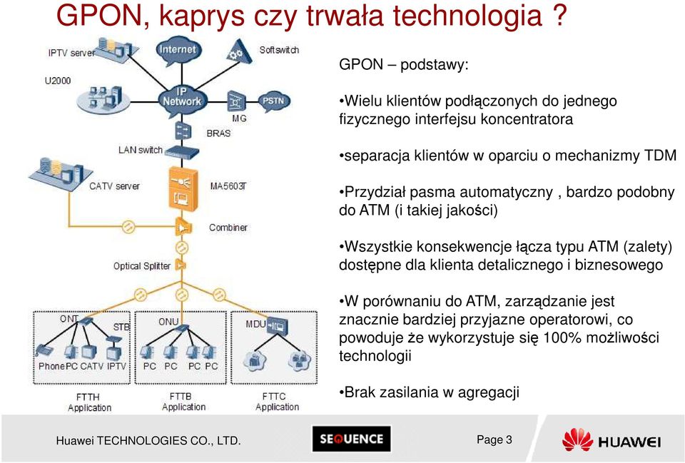 Przydział pasma automatyczny, bardzo podobny do ATM (i takiej jakości) Wszystkie konsekwencje łącza typu ATM (zalety) dostępne dla klienta