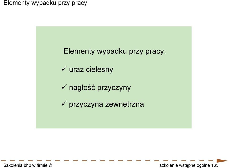 nagłość przyczyny przyczyna zewnętrzna