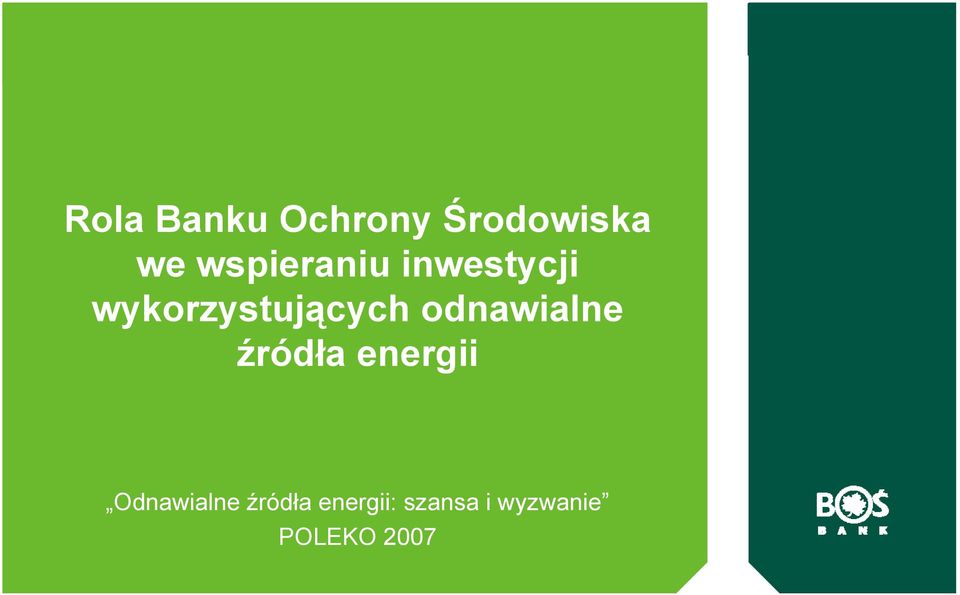 odnawialne źródła energii Odnawialne