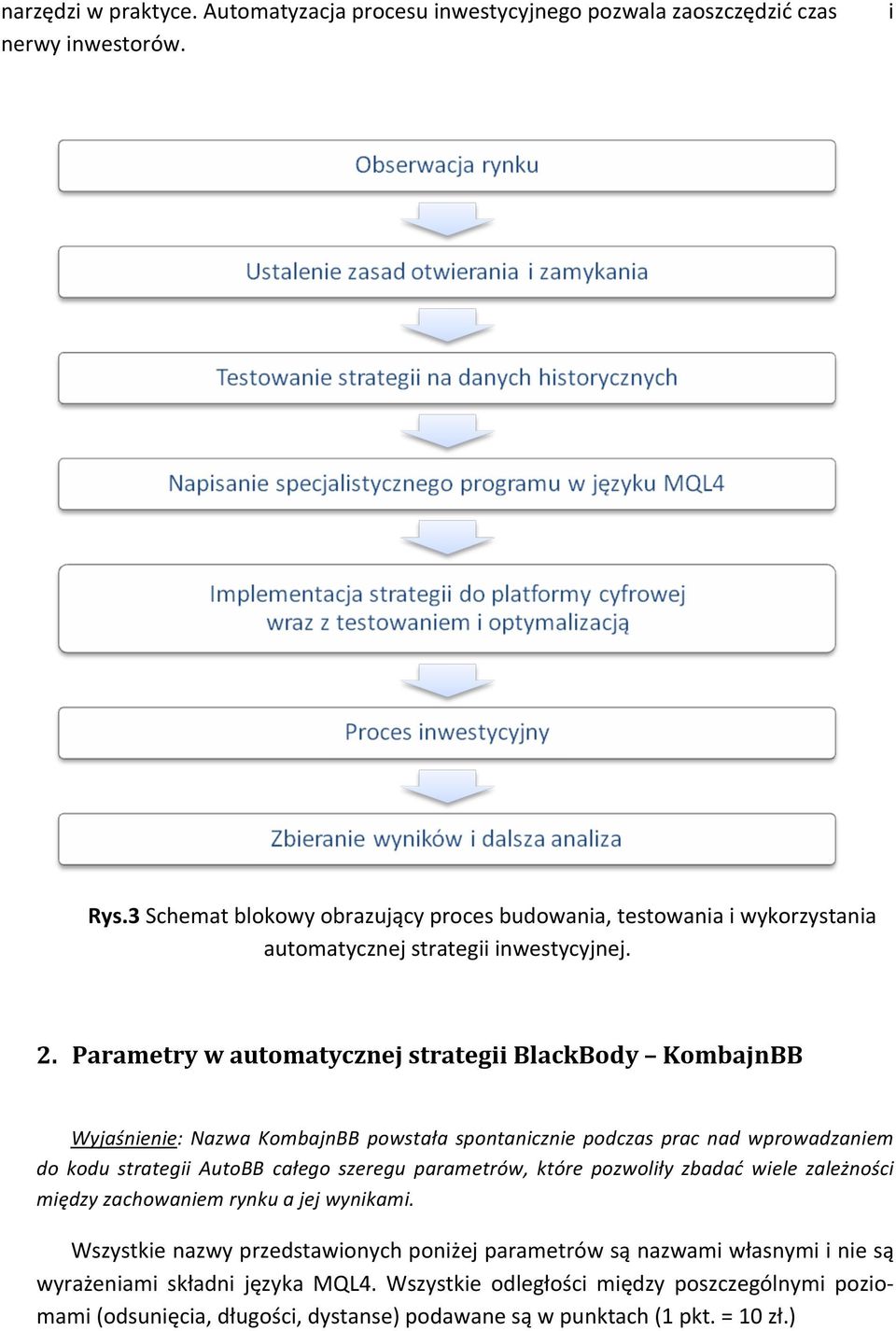 Parametry w automatycznej strategii BlackBody KombajnBB Wyjaśnienie: Nazwa KombajnBB powstała spontanicznie podczas prac nad wprowadzaniem do kodu strategii AutoBB całego szeregu