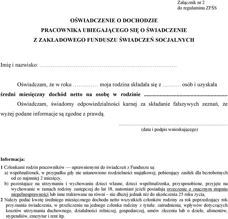 .. Oświadczam, świadomy odpowiedzialności karnej za składanie fałszywych zeznań, że wyżej podane informacje są zgodne z prawdą.