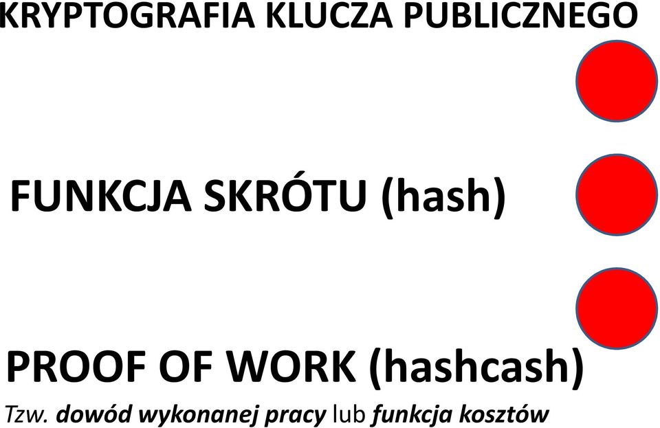 WORK (hashcash) Tzw.