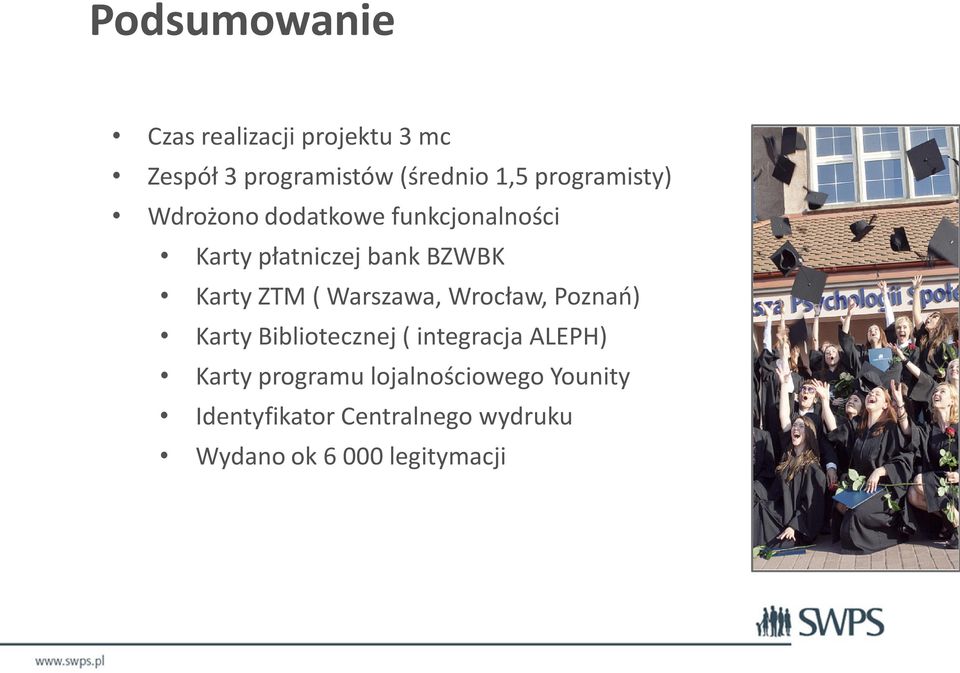 ZTM ( Warszawa, Wrocław, Poznań) Karty Bibliotecznej ( integracja ALEPH) Karty