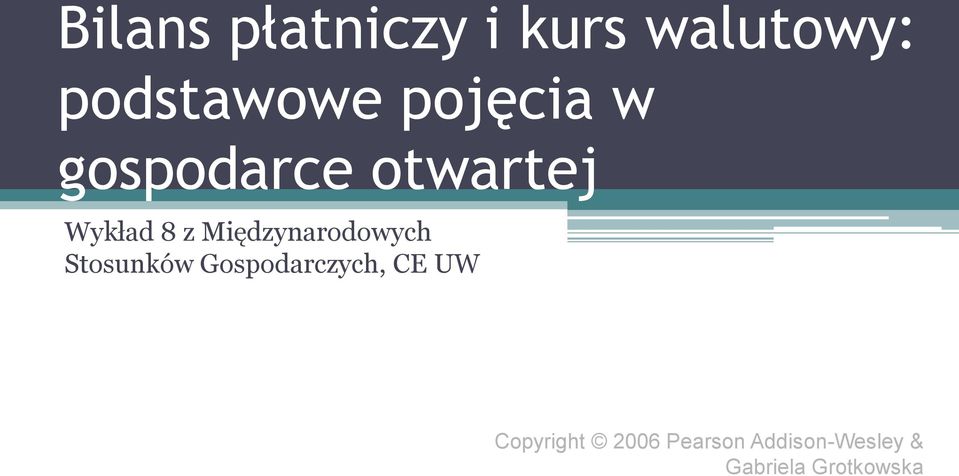 Międzynarodowych Stosunków Gospodarczych, CE UW