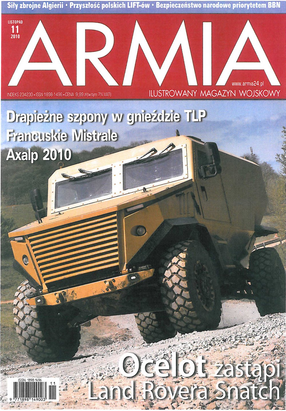 2010 "Bezpieczeństwo narodowe priorytetem BBN" - wywiad z Szefem BBN w miesięczniku "Armia" W listopadowym wydaniu magazynu wojskowego "Armia" ukazał się wywiad z Szefem Biura Bezpieczeństwa