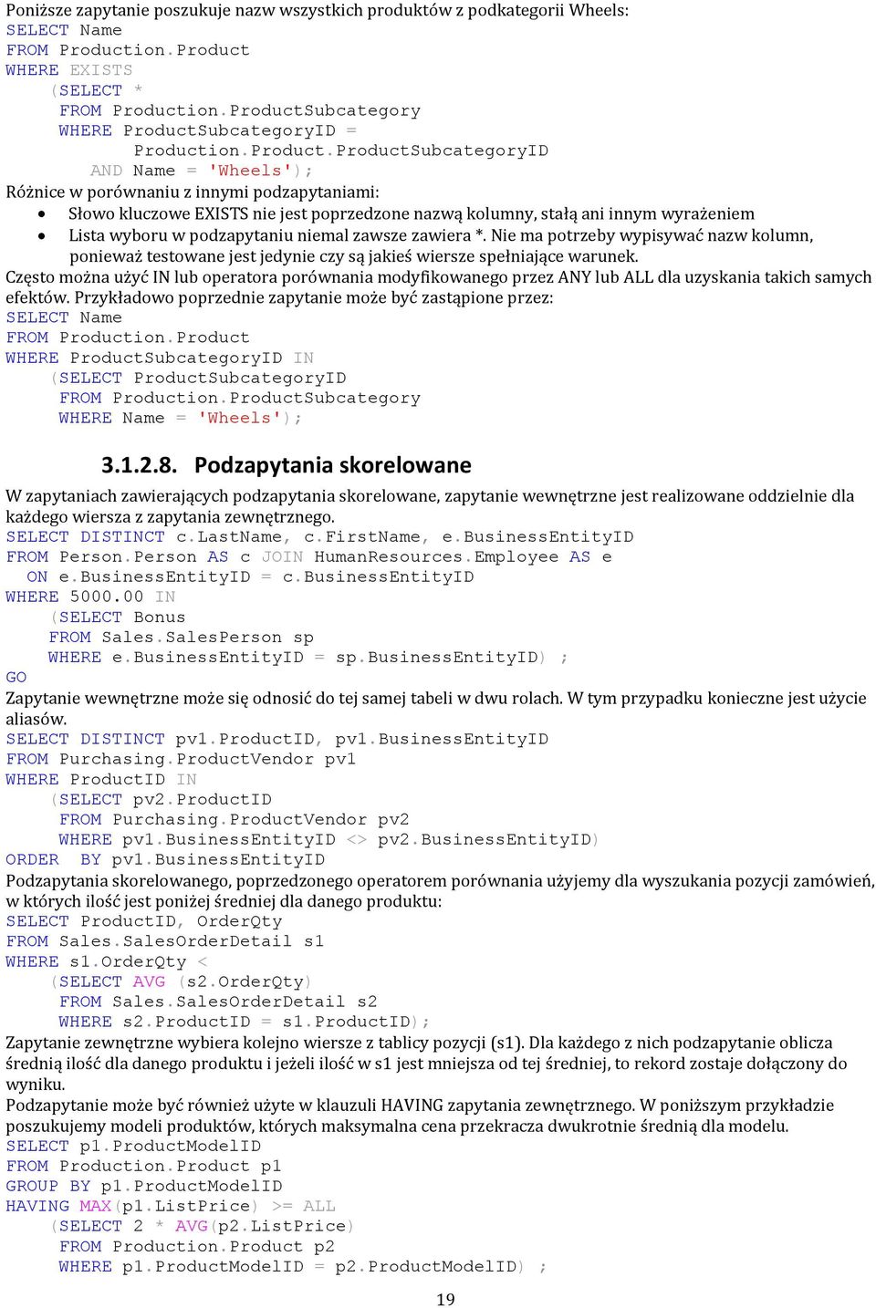 ubcategory WHERE ubcategoryID = Producti