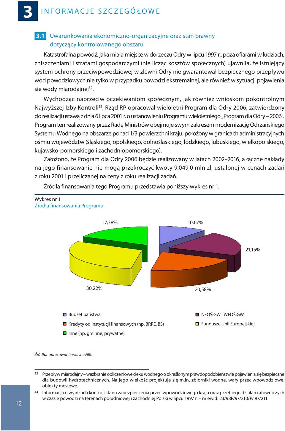 , poza ofiarami w ludziach, zniszczeniami i stratami gospodarczymi (nie licząc kosztów społecznych) ujawniła, że istniejący system ochrony przeciwpowodziowej w zlewni Odry nie gwarantował