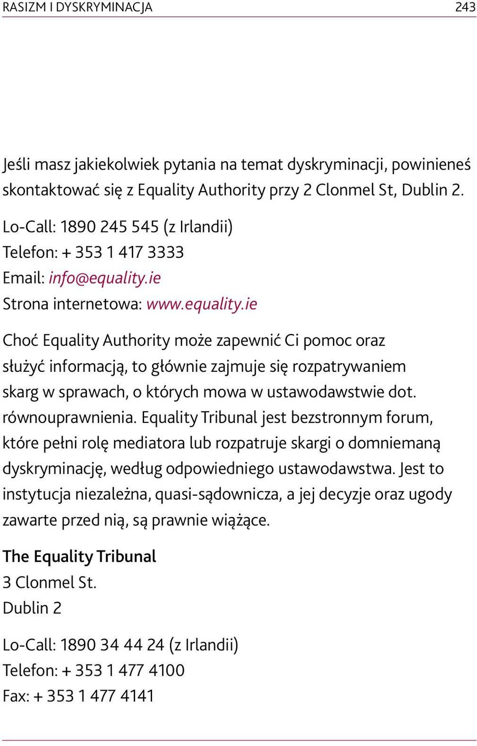 ie Strona internetowa: www.equality.