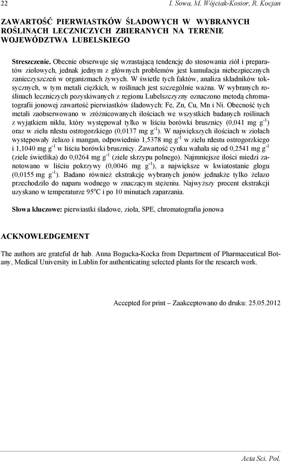 W świetle tych faktów, analiza składników toksycznych, w tym metali ciężkich, w roślinach jest szczególnie ważna.