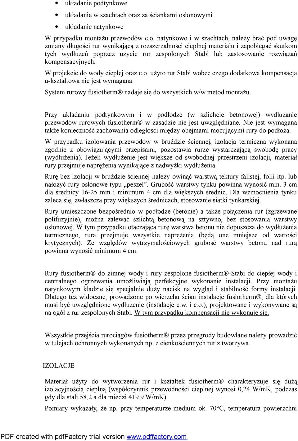 e układanie w szachtach or