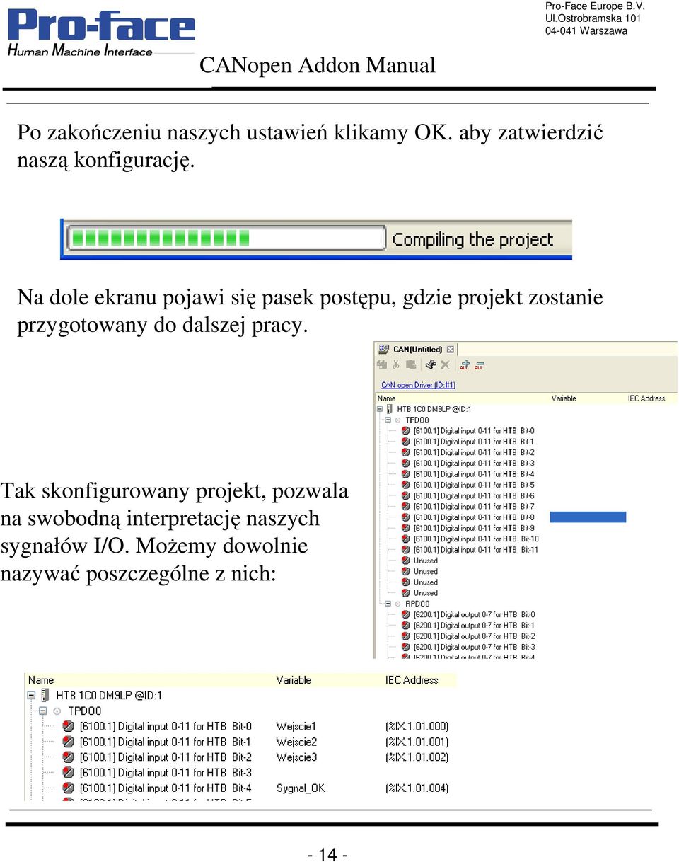 Na dole ekranu pojawi się pasek postępu, gdzie projekt zostanie przygotowany