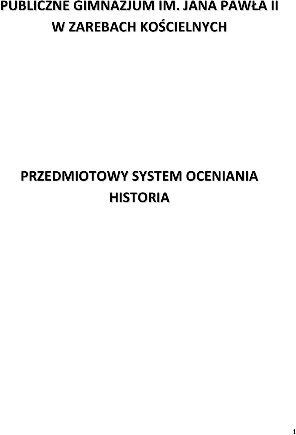 KOŚCIELNYCH PRZEDMIOTOWY