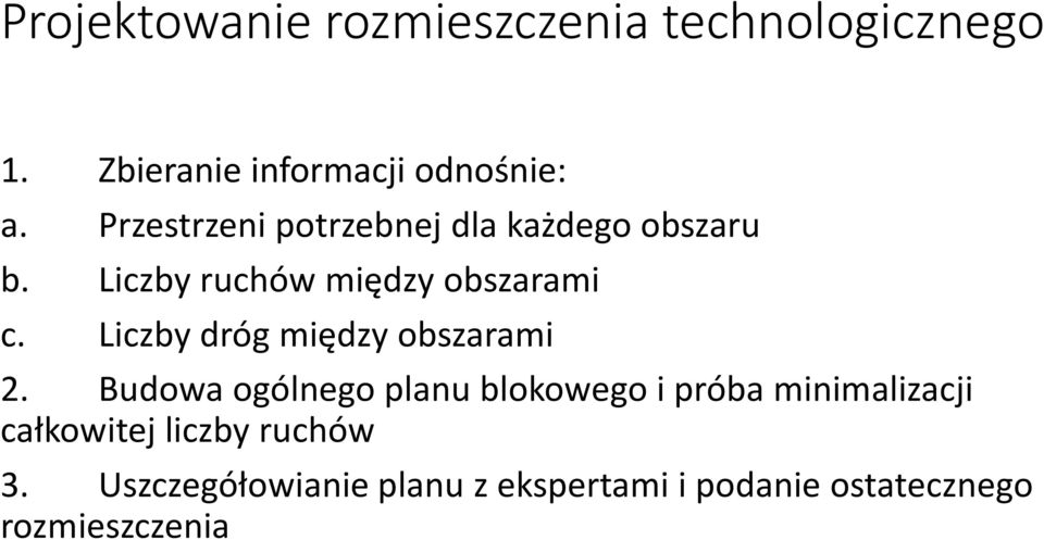 Liczby dróg między obszarami 2.