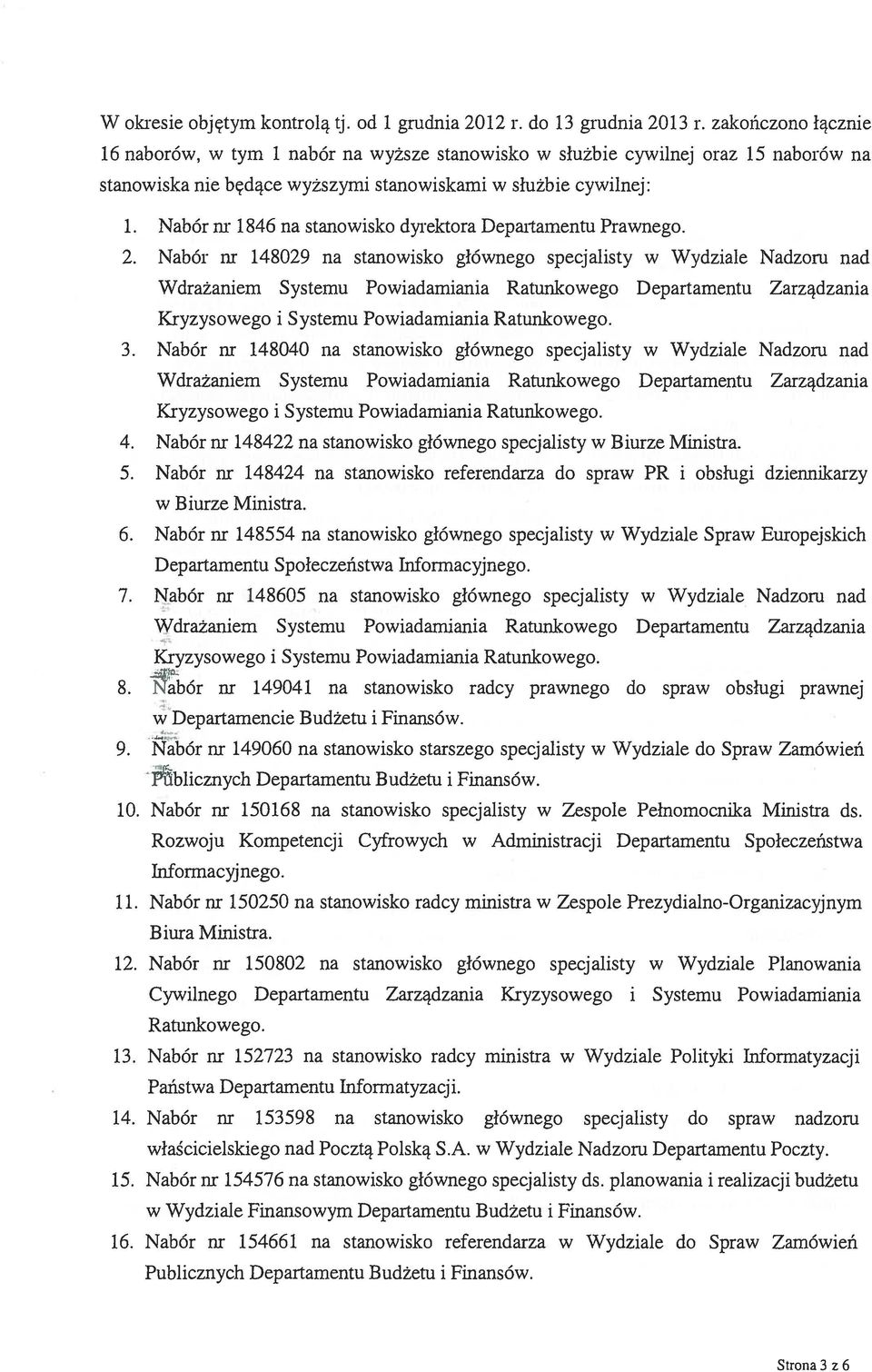 Nabór nr 1846 na stanowisko dyrektora Departamentu Prawnego.
