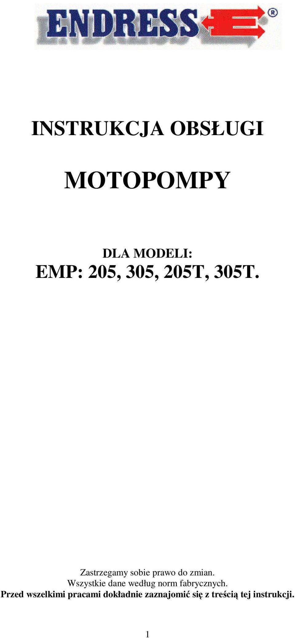 Wszystkie dane według norm fabrycznych.